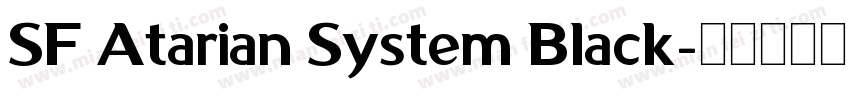 SF Atarian System Black字体转换